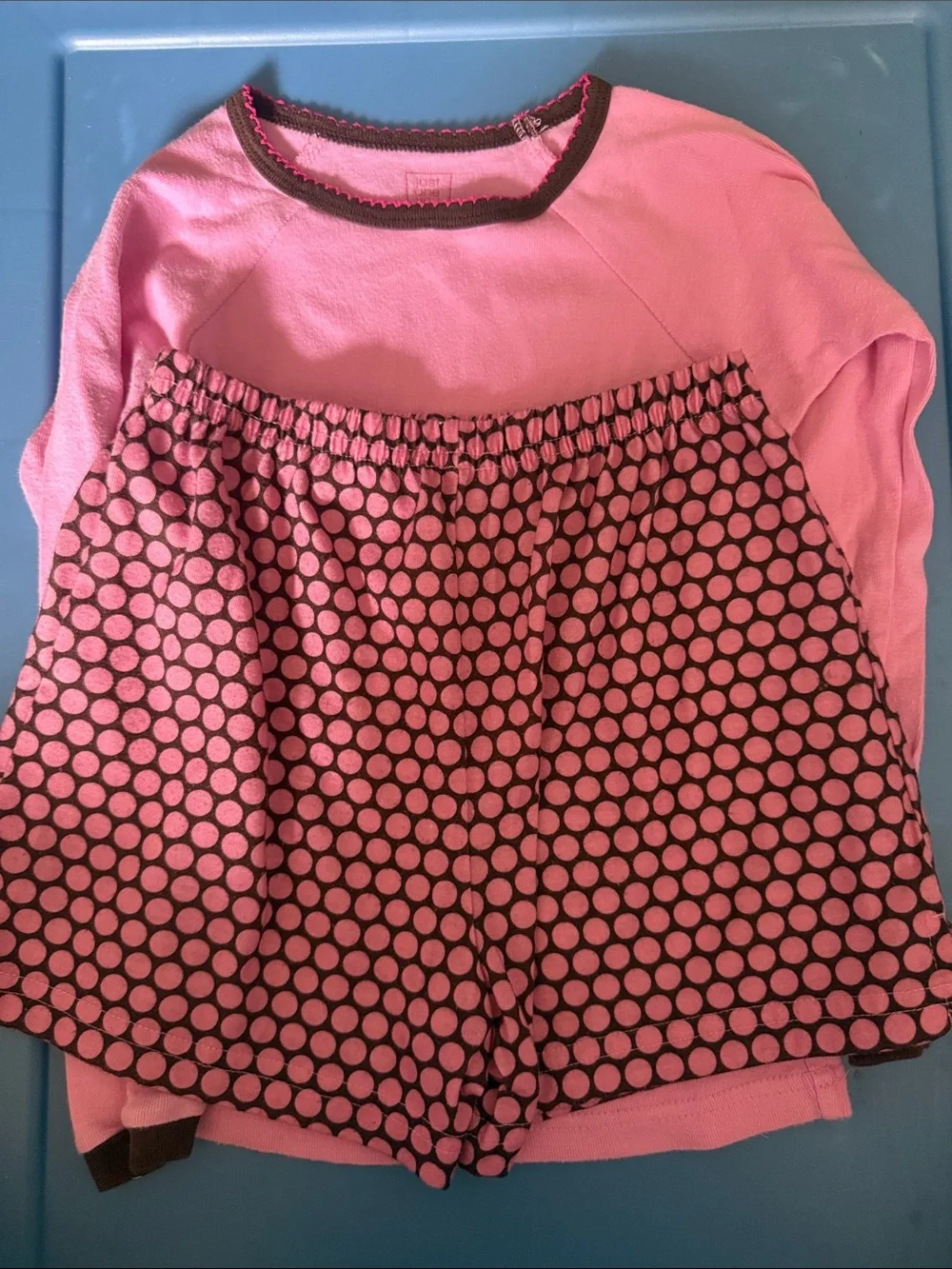 Pink Monkey Print Long-Sleeve Girls Pajama Set